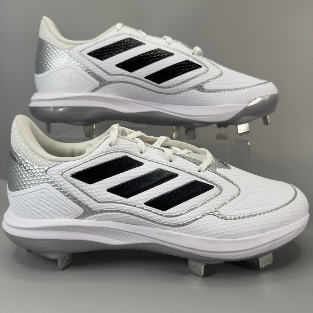 Adidas Adizero PureHustle 3 Womens 9 Metal Softball Cleats NWOB White Black Shoe